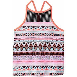 Gerry Girls Tankini Swim Top Size 16 NEW Lined Geometric Multicolor